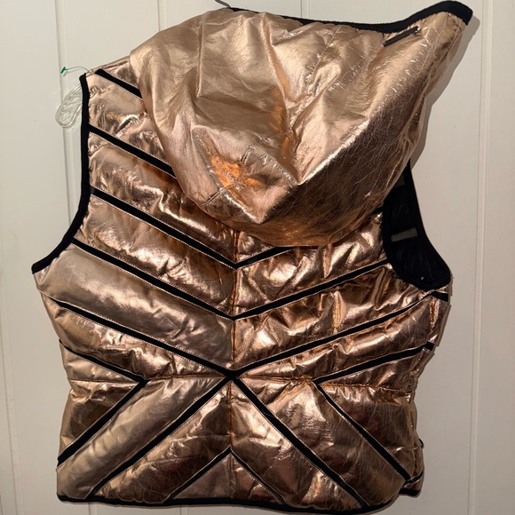 blanc noir Jackets & Blazers - Blanc Noir Shimmering Gold Vest